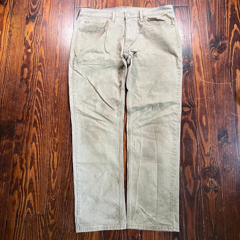 Levi 36x32 Casual 559 Jeans Beige Relaxed Straight